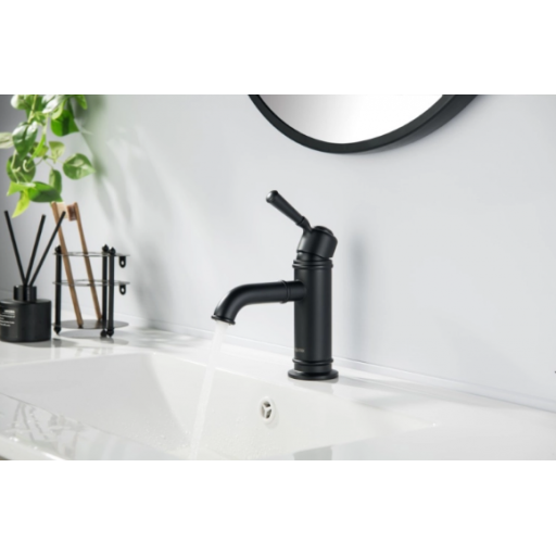 Смеситель для раковины AQUATEK Классик AQ1510MB однорычажный черный матовый
